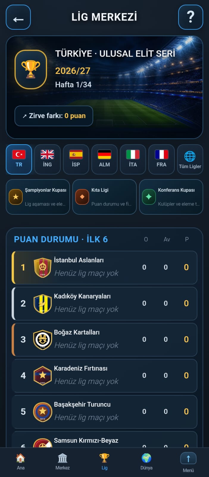 Player profile with attribute radar and recent form